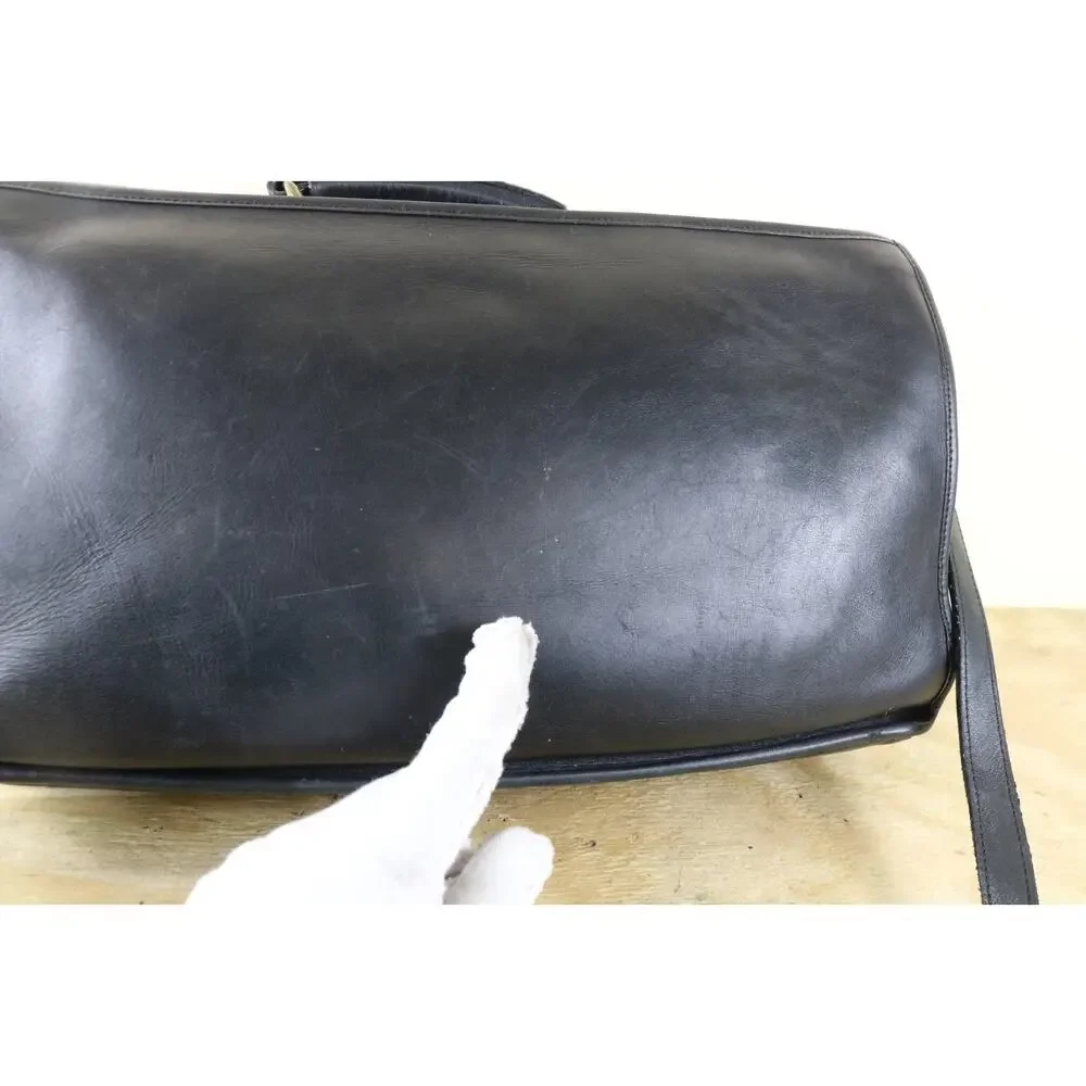 Vintage Rafael Bags Mens Black Leather Briefcase Laptop Messenger USA No Strap